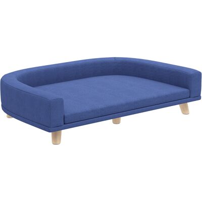 Pawhut Divano per cane grande, cuscino lavabile, struttura in legno, tessuto poliestere 98 x 67 x 25 cm Blu Aosom Italy Pawhut Divano per cane grande, cuscino lavabile, struttura in legno, tessuto poliestere 98 x 67 x 25 cm Blu Aosom Italy