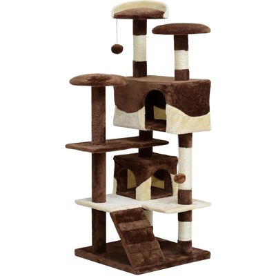 Albero per Gatti PawHut - Multilivello con Sisal e Peluche - 50x50x132cm Albero per Gatti PawHut - Multilivello con Sisal e Peluche - 50x50x132cm