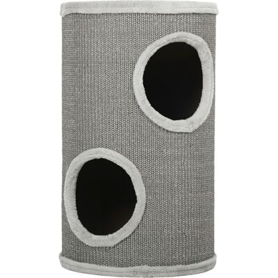 Pawhut Tiragraffi a barile, alto 60 cm Ø 35 cm a due piani con 2 nicchie, bordo in peluche, per 1-2 gatti fino a 5 kg, Grigio chiaro Aosom Italy Pawhut Tiragraffi a barile, alto 60 cm Ø 35 cm a due piani con 2 nicchie, bordo in peluche, per 1-2 gatti fino a 5 kg, Grigio chiaro Aosom Italy