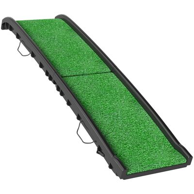 Pawhut Rampa per Cani con Erba Sintetica 155 cm Rampa per Cani per Auto Pieghevole con Maniglia Angolo Regolabile Verde Aosom Italy Pawhut Rampa per Cani con Erba Sintetica 155 cm Rampa per Cani per Auto Pieghevole con Maniglia Angolo Regolabile Verde Aosom Italy