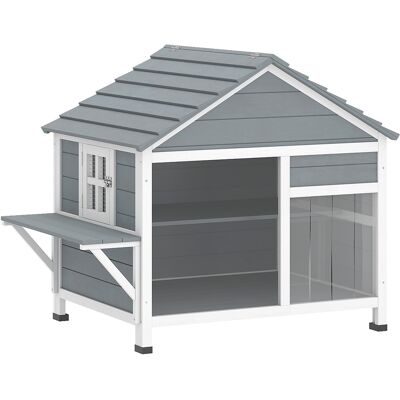 Pawhut Casa per Gatti da Esterno, Cuccia in Legno con Tetto Apribile, Finestra Trasparente, Porte, Pedana Aosom Italy Pawhut Casa per Gatti da Esterno, Cuccia in Legno con Tetto Apribile, Finestra Trasparente, Porte, Pedana Aosom Italy