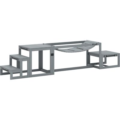 Pawhut Set Agility per cani 3 pezzi Attrezzatura Agility con ponte, scala, piattaforma, legno di abete, 117 x 50 x 56 cm, Grigio Aosom Italy Pawhut Set Agility per cani 3 pezzi Attrezzatura Agility con ponte, scala, piattaforma, legno di abete, 117 x 50 x 56 cm, Grigio Aosom Italy