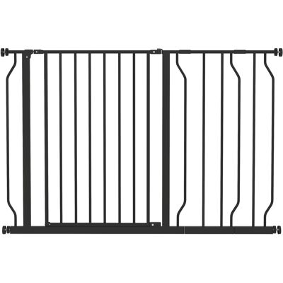 Pawhut Cancelletto per Cani, Montaggio a Pressione e Lunghezza Regolabile, in Acciaio/ABS, 75-115x76 cm, Nero Aosom Italy Pawhut Cancelletto per Cani, Montaggio a Pressione e Lunghezza Regolabile, in Acciaio/ABS, 75-115x76 cm, Nero Aosom Italy