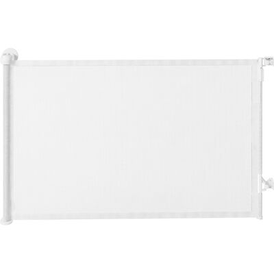Pawhut Cancello di sicurezza estensibile 0-140 cm con apertura ad una mano per animali, per scale e porte, Bianco Aosom Italy Pawhut Cancello di sicurezza estensibile 0-140 cm con apertura ad una mano per animali, per scale e porte, Bianco Aosom Italy