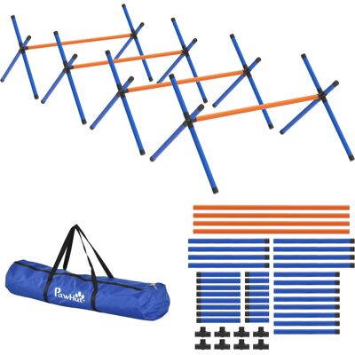 Pawhut Set Agility per Cani, kit 4 pezzi con ostacoli, borsa da trasporto, set di allenamento con altezza regolabile per cani piccoli Aosom Italy Pawhut Set Agility per Cani, kit 4 pezzi con ostacoli, borsa da trasporto, set di allenamento con altezza regolabile per cani piccoli Aosom Italy