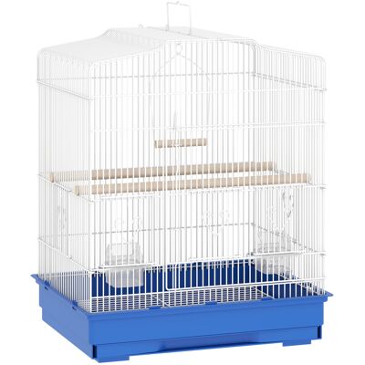 Pawhut Gabbia per Uccelli Voliera in Acciaio con 2 Mangiatoie 2 Posatoi Altalena e Vassoio Estraibile Maniglia 46,5x36x59 cm Blu Aosom Italy Pawhut Gabbia per Uccelli Voliera in Acciaio con 2 Mangiatoie 2 Posatoi Altalena e Vassoio Estraibile Maniglia 46,5x36x59 cm Blu Aosom Italy