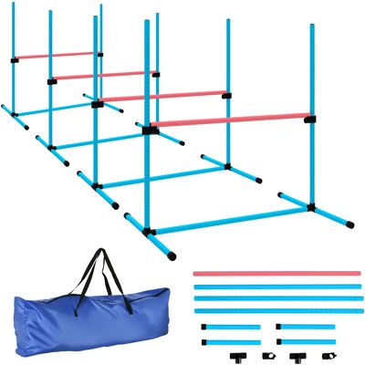 Pawhut Set Agility per Cani 4 pezzi regolabile con 4 ostacoli, 99x65x94 cm, Azzurro chiaro Aosom Italy Pawhut Set Agility per Cani 4 pezzi regolabile con 4 ostacoli, 99x65x94 cm, Azzurro chiaro Aosom Italy