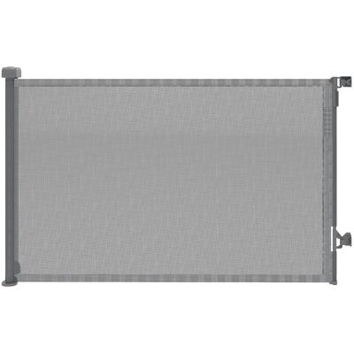 Pawhut Barriera di Sicurezza Retrattile Estendibile per Cani, Scale e Porte, 149x9x93 cm, Grigio Aosom Italy Pawhut Barriera di Sicurezza Retrattile Estendibile per Cani, Scale e Porte, 149x9x93 cm, Grigio Aosom Italy