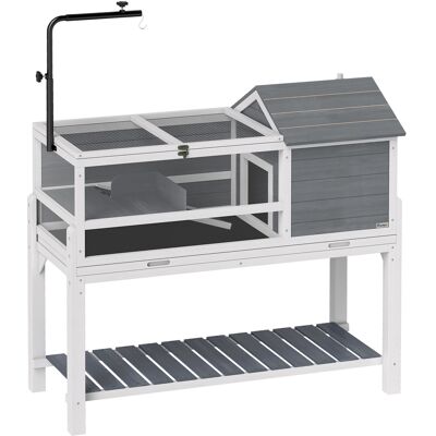 Pawhut Casa per Tartarughe con Supporto Lampada e Ripiano, Habitat per Piccoli Animali, in Legno, Grigio Aosom Italy Pawhut Casa per Tartarughe con Supporto Lampada e Ripiano, Habitat per Piccoli Animali, in Legno, Grigio Aosom Italy