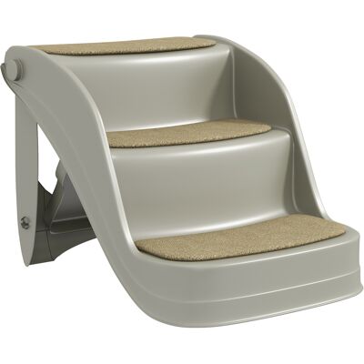 Pawhut Scala per Cani Piccoli Pieghevole 3 Gradini Gradini per Cani con Tappetini Antiscivolo 49x38x38 cm Grigio Aosom Italy Pawhut Scala per Cani Piccoli Pieghevole 3 Gradini Gradini per Cani con Tappetini Antiscivolo 49x38x38 cm Grigio Aosom Italy