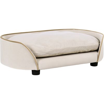 Pawhut Divano per cane divano per animali con cuscino rimovibile e fodera lavabile 66 x 43 x 19,5 cm beige Aosom Italy Pawhut Divano per cane divano per animali con cuscino rimovibile e fodera lavabile 66 x 43 x 19,5 cm beige Aosom Italy