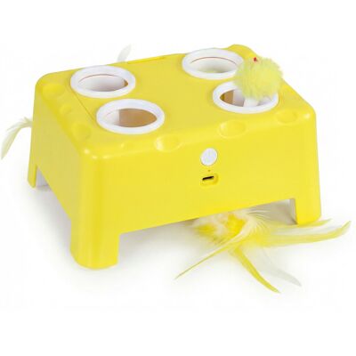 Pawhut Giocattolo Interattivo per Gatti da Interno Ricaricabile, 3 Modalità Regolabili, Riposo Intelligente, 18,8x14x6 cm, Giallo Aosom Italy Pawhut Giocattolo Interattivo per Gatti da Interno Ricaricabile, 3 Modalità Regolabili, Riposo Intelligente, 18,8x14x6 cm, Giallo Aosom Italy