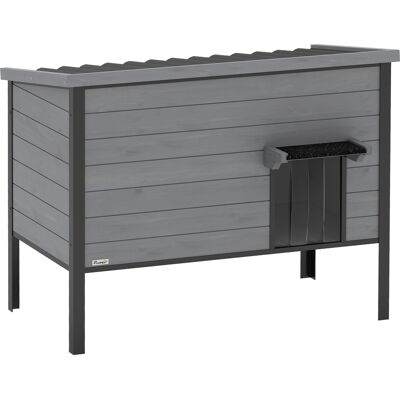 Pawhut Cuccia Impermeabile con Tetto Apribile, Fondo Estraibile e Ingresso, per 1-2 Gatti fino a 12 kg, 85x55x70 cm, Grigio Chiaro Aosom Italy Pawhut Cuccia Impermeabile con Tetto Apribile, Fondo Estraibile e Ingresso, per 1-2 Gatti fino a 12 kg, 85x55x70 cm, Grigio Chiaro Aosom Italy