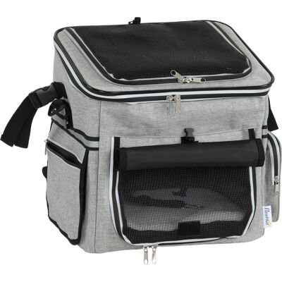 Pawhut Cestino Bici per Cani Anteriore Portatile con Cintura di Sicurezza, Cuscino e Ciotola, 33x26x35 cm, Grigio Chiaro Aosom Italy Pawhut Cestino Bici per Cani Anteriore Portatile con Cintura di Sicurezza, Cuscino e Ciotola, 33x26x35 cm, Grigio Chiaro Aosom Italy
