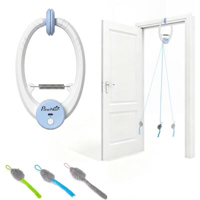Pawhut Giocattolo Interattivo per Gatti Ricaricabile Via USB Appendibile alla Porta con Topo Saltellante, 24,1x13,8x6,6 cm, Bianco Aosom Italy Pawhut Giocattolo Interattivo per Gatti Ricaricabile Via USB Appendibile alla Porta con Topo Saltellante, 24,1x13,8x6,6 cm, Bianco Aosom Italy