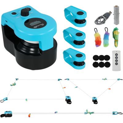 Pawhut Giocattolo per Gatti Automatico e Telecomandato con Velocità Regolabile e Percorsi Personalizzabili, Nero Aosom Italy Pawhut Giocattolo per Gatti Automatico e Telecomandato con Velocità Regolabile e Percorsi Personalizzabili, Nero Aosom Italy