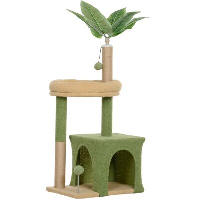 Pawhut - Albero Tiragraffi - Wood Polyester - Cat Tree Pawhut - Albero Tiragraffi - Wood Polyester - Cat Tree