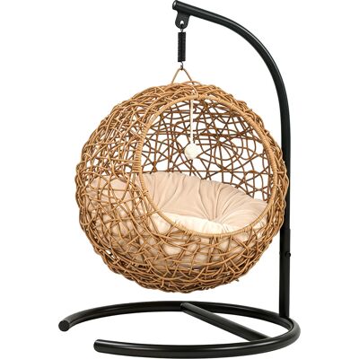 Pawhut Letto per Gatti Intrecciato, Casa per Gatti in Rattan Rialzata con Cuscino Lavabile e Pallina da Gioco, Marrone Aosom Italy Pawhut Letto per Gatti Intrecciato, Casa per Gatti in Rattan Rialzata con Cuscino Lavabile e Pallina da Gioco, Marrone Aosom Italy