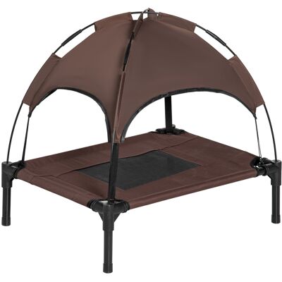 Pawhut Brandina per Cani Rialzata e Traspirante con Tetto Rimovibile, in Metallo e Tessuto Oxford, 61x46x62 cm, Marrone Aosom Italy Pawhut Brandina per Cani Rialzata e Traspirante con Tetto Rimovibile, in Metallo e Tessuto Oxford, 61x46x62 cm, Marrone Aosom Italy
