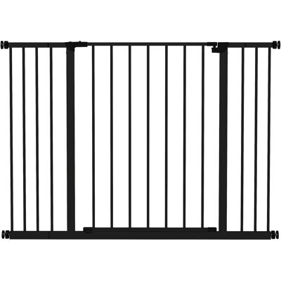 Pawhut Cancelletto per Cani Estensibile con Viti e Ampia Apertura, in Metallo e Plastica, 76-107x76 cm, Nero Aosom Pawhut Cancelletto per Cani Estensibile con Viti e Ampia Apertura, in Metallo e Plastica, 76-107x76 cm, Nero Aosom