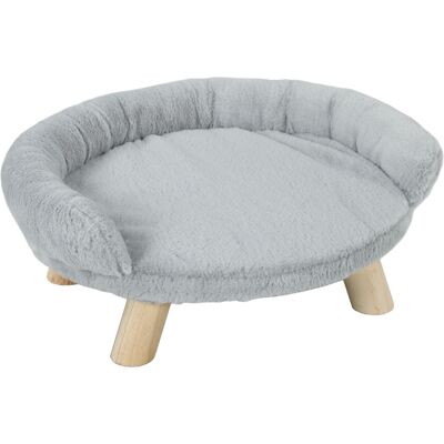 Pawhut - Divanetto Peluche 47x40x20 cm - Grigio - Divanetto peluche Pawhut - Divanetto Peluche 47x40x20 cm - Grigio - Divanetto peluche