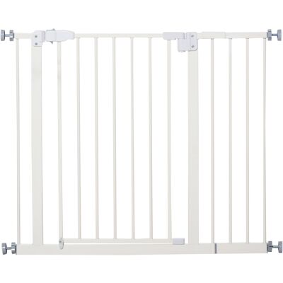 Pawhut Cancelletto per Cani Estensibile con Montaggio a Pressione e Chiusura Automatica Altezza 76.2cm, Bianco Pawhut Cancelletto per Cani Estensibile con Montaggio a Pressione e Chiusura Automatica Altezza 76.2cm, Bianco