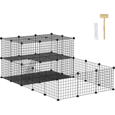 Recinto modulare PawHut - Nero - 175x105x70cm Recinto modulare PawHut - Nero - 175x105x70cm