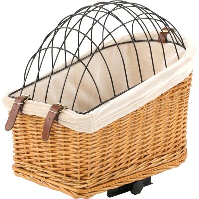 Pawhut Cestino bici per cani e gatti con cuscino e coperchio, Marrone chiaro Aosom Italy Pawhut Cestino bici per cani e gatti con cuscino e coperchio, Marrone chiaro Aosom Italy