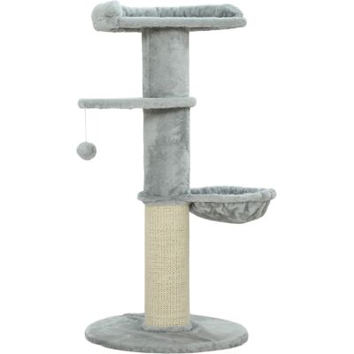 Pawhut Albero Tiragraffi per Gatti Alto 103.5 cm con Lettino e Amaca, Rivestimento in Peluche, Grigio Chiaro Aosom Italy Pawhut Albero Tiragraffi per Gatti Alto 103.5 cm con Lettino e Amaca, Rivestimento in Peluche, Grigio Chiaro Aosom Italy