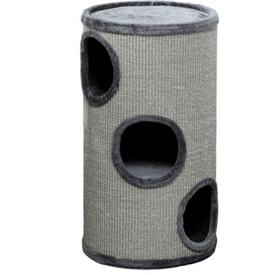 Pawhut Cuccia per Gatti a 3 Livelli con Tiragraffi in Sisal e Peluche, Ø38x70cm, Grigio Aosom Italy Pawhut Cuccia per Gatti a 3 Livelli con Tiragraffi in Sisal e Peluche, Ø38x70cm, Grigio Aosom Italy
