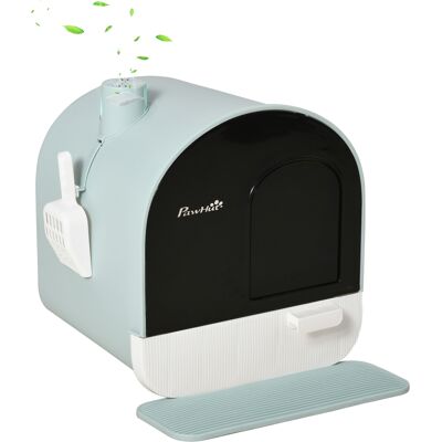 PawHut Lettiera per Gatti con Filtri, Paletta e Vassoio Rimovibile - Privacy, Verde PawHut Lettiera per Gatti con Filtri, Paletta e Vassoio Rimovibile - Privacy, Verde