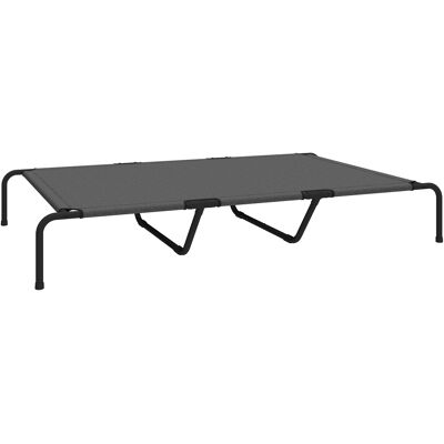 Pawhut Lettino per Cani Grandi Rialzato da Esterno in Acciaio e Rete Traspirante, 152x94x23 cm, Grigio Aosom Italy Pawhut Lettino per Cani Grandi Rialzato da Esterno in Acciaio e Rete Traspirante, 152x94x23 cm, Grigio Aosom Italy