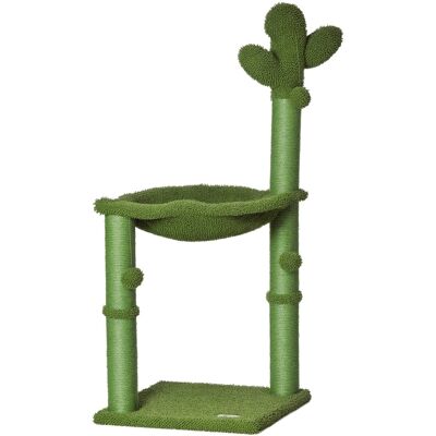 Pawhut Albero Tiragraffi per Gatti Adulti e Gattini a Forma di Cactus con Corda Sisal, Palline e Amaca, Altezza 96cm, Verde Aosom Pawhut Albero Tiragraffi per Gatti Adulti e Gattini a Forma di Cactus con Corda Sisal, Palline e Amaca, Altezza 96cm, Verde Aosom