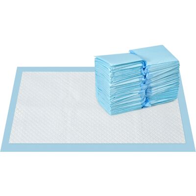 Pawhut Set 100 Tappetini Igienici per Cani a 6 Strati in Tessuto non Tessuto, Carta e PE, 45x30 cm, Blu e Bianco Pawhut Set 100 Tappetini Igienici per Cani a 6 Strati in Tessuto non Tessuto, Carta e PE, 45x30 cm, Blu e Bianco