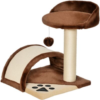 Pawhut Albero Tiragraffi per Gatti per Gioco e Relax 36x36x44 cm Marrone Aosom Pawhut Albero Tiragraffi per Gatti per Gioco e Relax 36x36x44 cm Marrone Aosom