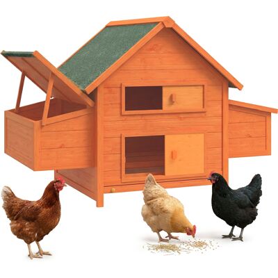 Pawhut Pollaio in Legno con Tetto Impermeabile per 4 Galline, Gabbia per Galline, 160x98.5x107cm Aosom Italy Pawhut Pollaio in Legno con Tetto Impermeabile per 4 Galline, Gabbia per Galline, 160x98.5x107cm Aosom Italy