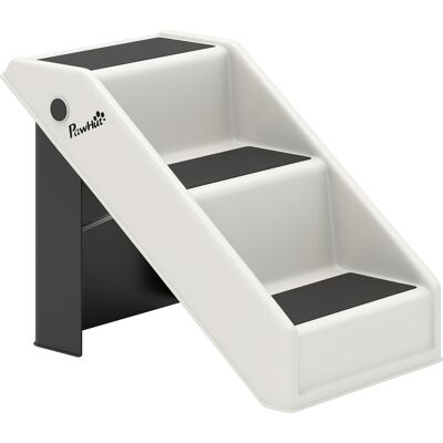 Pawhut Scaletta per Cani e Gatti con 3 Scalini Antiscivolo, Design Pieghevole con Capacità 10 kg, Crema Aosom Italy Pawhut Scaletta per Cani e Gatti con 3 Scalini Antiscivolo, Design Pieghevole con Capacità 10 kg, Crema Aosom Italy