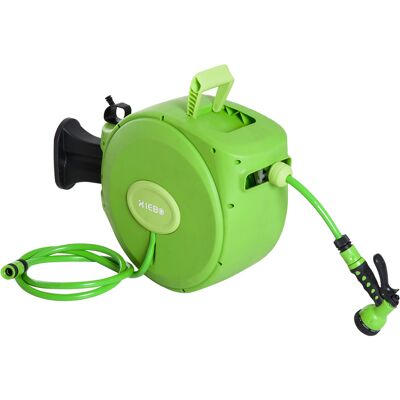 Durhand Outsunny Rullo Avvolgitubo Riavvolgimento Automatico con Ugello Multifunzionale Giardino 20m Aosom Durhand Outsunny Rullo Avvolgitubo Riavvolgimento Automatico con Ugello Multifunzionale Giardino 20m Aosom