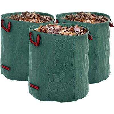 Outsunny Set 3 Sacchi per Rifiuti da Giardino da 272 L con Manici, Richiudibili e Riutilizzabili, Ø67x76 cm, Verde Outsunny Set 3 Sacchi per Rifiuti da Giardino da 272 L con Manici, Richiudibili e Riutilizzabili, Ø67x76 cm, Verde