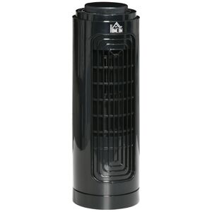 Homcom Ventilatore a Colonna Oscillante a 3 Velocità e Basso Rumore, in ABS e Rame, Ø11x32.5 cm, Nero