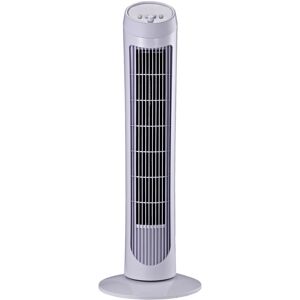 Homcom Ventilatore a Torre Oscillante da 45W a 3 Velocità, Ventilatore a Colonna in Plastica ABS, 27x27x75 cm, Nero