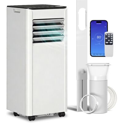 Homcom Condizionatore d'Aria Portatile 7000 BTU 4 in 1, con Raffreddamento, Deumidificatore, Ventilatore e Timer, per 26 m², Bianco Aosom Italy Homcom Condizionatore d'Aria Portatile 7000 BTU 4 in 1, con Raffreddamento, Deumidificatore, Ventilatore e Timer, per 26 m², Bianco Aosom Italy