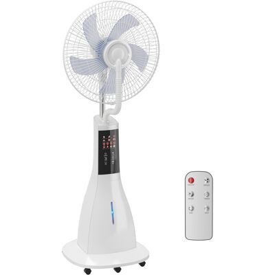 Homcom Ventilatore a colonna con nebulizzazione d'acqua, oscillazione 75°, 3 velocità, 3 modalità, Bianco Aosom Italy Homcom Ventilatore a colonna con nebulizzazione d'acqua, oscillazione 75°, 3 velocità, 3 modalità, Bianco Aosom Italy