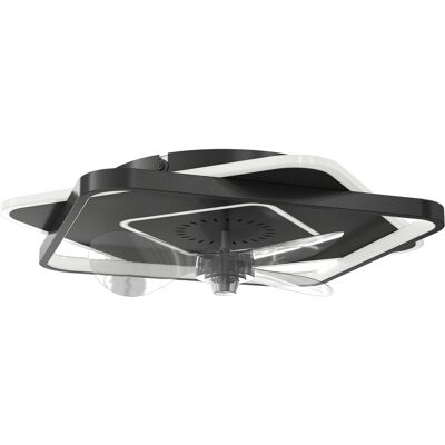 Homcom Ventilatore soffitto con luce LED e telecomando, 6 velocità e 3 colori Aosom Italy Homcom Ventilatore soffitto con luce LED e telecomando, 6 velocità e 3 colori Aosom Italy
