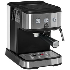 homcom macchina per caffè espresso e cappuccino, 850w e 15 bar, serbatoio rimovibile, 35.5x21x29cm
