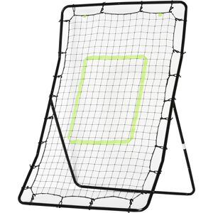 Homcom Rete Elastica Rimbalzo da Calcio e Rugby Rimbalzatore Portatile, 90x80x140cm