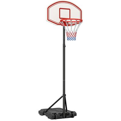 Homcom Canestro Basket Altezza Regolabile 5 Livelli 175-215cm, Struttura Metallo e Base Riempibile con Ruote, Tabellone PE Aosom Homcom Canestro Basket Altezza Regolabile 5 Livelli 175-215cm, Struttura Metallo e Base Riempibile con Ruote, Tabellone PE Aosom