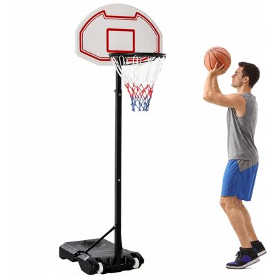Homcom Canestro da Basket da Esterno con Supporto e Altezza Regolabile in Acciaio 73 × 49 × 194-249 cm Homcom Canestro da Basket da Esterno con Supporto e Altezza Regolabile in Acciaio 73 × 49 × 194-249 cm