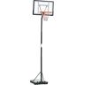 Homcom Canestro Basket per Adulti con Altezza Regolabile 302-352cm, Struttura in Acciaio, PE e PVC, Nero