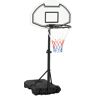 Homcom Canestro Basket per Bambini ad Altezza Regolabile 132.5 - 161.5 cm con Base Riempibile e Ruote, Multicolore